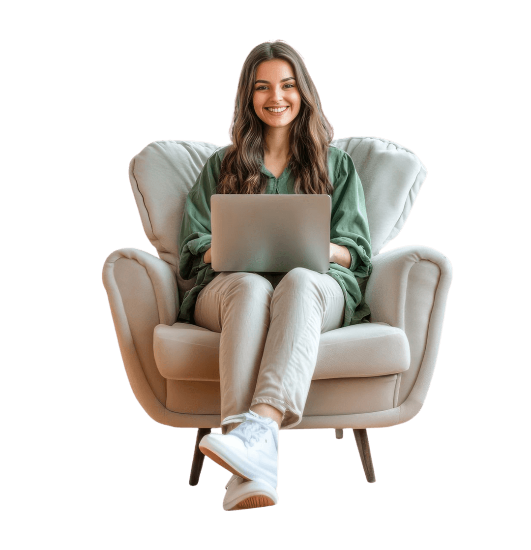 Learner attending CognitiaX AI live class with laptop